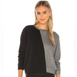 Revolve STRUT-THIS Allure Crewneck Sweatshirt - Black & Grey - S